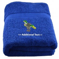 Personalised Bird Custom Embroidered Terry Cotton Towel