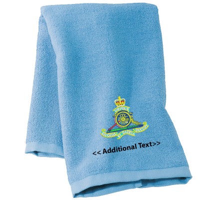 Personalised Royal Artillery Military Towels Terry Cotton Towel