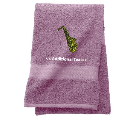 Personalised Saxaphone Hobby Towels Terry Cotton Towel