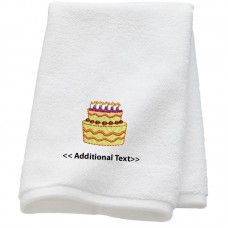 Personalised Birthday Cake Gift Towels Terry Cotton Towel
