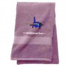 Personalised Plane Custom Embroidered Terry Cotton Towel Personalised Plane Custom Embroidered Terry Cotton Towel