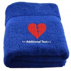 Personalised Broken Heart Seasonal Towels Terry Cotton Towel
