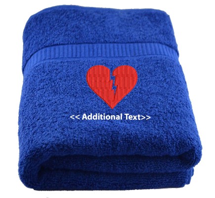Personalised Broken Heart Seasonal Towels Terry Cotton Towel