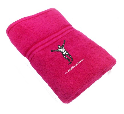 Personalised Celebrating Footballer Sports Towels Terry Cotton Towel