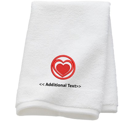 Personalised Circle Heart Seasonal Towels Terry Cotton Towel