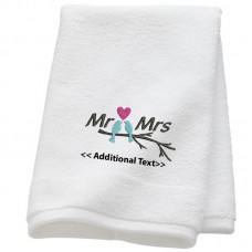 Personalised Bird Heart Towel Wedding Towels Terry Cotton Towel Personalised Bird Heart Towel Wedding Towels Terry Cotton Towel