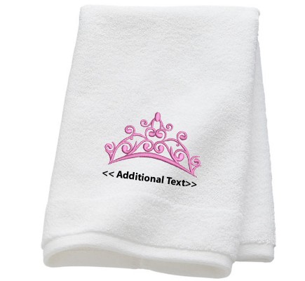 Personalised Crown  Wedding Towel Terry Cotton Towel