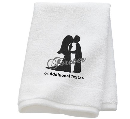 Personalised Forever Wedding Towel Terry Cotton Towel