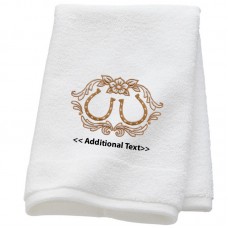 Personalised Horse Shoe Wedding Towel Terry Cotton Towel Personalised Horse Shoe Wedding Towel Terry Cotton Towel